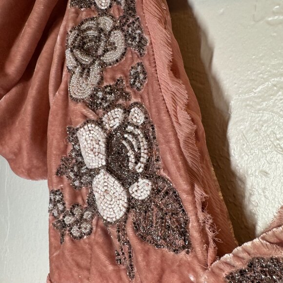 FREE PEOPLE Suki Beaded Misty Rose Floral Mini Dress Size 0 NEW WITH TAG - Picture 6 of 11